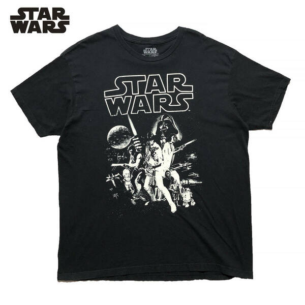 USA 古着 映画 スターウォーズ エピソード4 新たなる希望 Tシャツ メンズXL ブラック STAR WARS BA2571