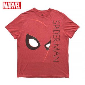 USA 古着 ディズニー マーベル スパイダーマン キャラクター Tシャツ メンズXL レッド Disney MARVEL アメコミ 映画 BA2597