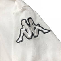 USA 古着 90S ヴィンテージ KAPPA カッパ イタリア ロゴ 鹿の子コットン 半袖 ポロシャツ メンズXL ホワイト BC0150_画像4