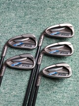 レフティ PING G30 アイアン 5本セット 6〜W 純正カーボンシャフト PING LT50i R2フレックス 黒ドット 20240102 ピン 左 BLACK ブラック _画像1