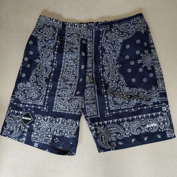 希少極美品 F.C.Real Bristol NYLON EASY SHORTS XL バンダナ柄 ショーツ ハーフパンツ