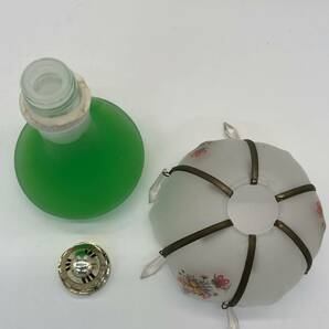 T120 硝子製 芳香剤 シャンデリアタイプ 緑 カーフレグランス アクセサリー 昭和レトロ 当時物 の画像4