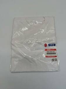 T164 SUZUKI スズキ Tシャツ 丸首 ロゴ フリーサイズ？ 白 未使用長期保管品