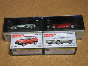 TOMICA LIMITED VINTAGE NEO LV-N124d ホンダCR-X1.5i ・LV-N131b フィアットパンダ ・TOMICA LIMITED 0039 MAZDA RX-8 ・0042 童夢-零