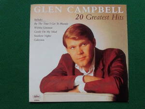 Glen Campbell/20 Greatest Hits 6 &12弦ギターの名手グラミー賞受賞シンガー、グレン・キャンベル、シングル・コンピレーションCD