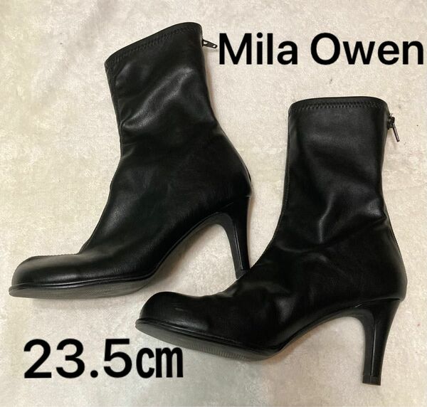 Mila Owenミラオーウェン ラウンドストレッチブーツ 23.5cm