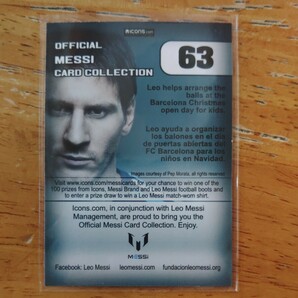 2013 ICONS OFFICIAL MESSI CARD COLLECTION 通常版 #63 LIONEL MESSI[リオネル・メッシ]FCバルセロナ アルゼンチン代表の画像2