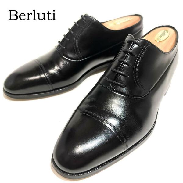 Berluti　ベルルッティ　ビジネスシューズ　フォーマル　黒　UK6.5　革靴　本革　メンズ　内羽根　ヴェネチアレザー　ストレート