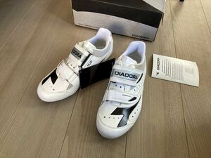 ★訳有り 未使用 DIADORA ロードシューズ Sprinter2 白/黒 41 26.0cm SPD-SL 即決