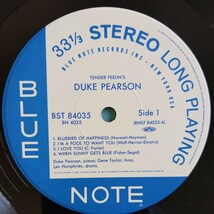 【帯付/試聴済LP】DUKE PEARSON『TENDER FEELUN'S』デューク・ピアソン★Blue Note 東芝 1989年BN4035★ブルーノート_画像5