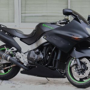 100【評価S】 ZZ-R1100 ZZR1100 ZXT10D 実動 純正 DENSO ラウンド ラジエーター ガードカバー 付 122000-4461 D型 走行距離34,934kmの画像4