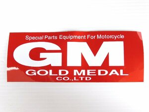 0【評価N】 ステッカー デカール シール GM GOLD MEDAL 赤白 70*184mm