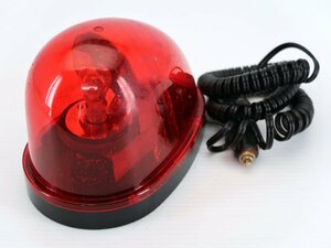 60【評価B】 社外 汎用 パトライト パトランプ 回転灯 非常用 警告灯 赤色 レッド シガーソケット電源 看板 二輪 バイク カスタムに