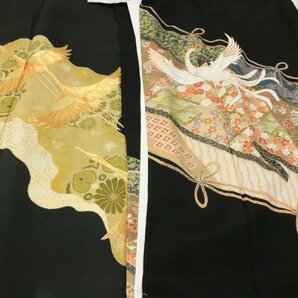 豪華 黒留袖 まとめて 17枚 着用可能多数有 豪華 刺繍 金彩 金駒 金糸 等 正絹 着物 リメイク素材 にも ★いろどり★の画像8