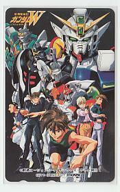 0-j838 Gundam W telephone card 