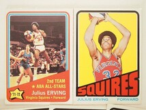 1972年 Topps SQUIRES 7枚 Julius ERVING Dr.J Erving ABA NBA basketball RC トップス TCG バスケットボール 204a_画像2