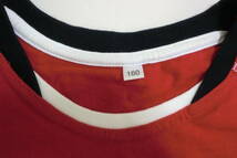 ★新品未使用品★ ロゴ入りランクルーシャツ 160cm キッズ用タンクトップ 男の子肩なしシャツ　赤_画像2