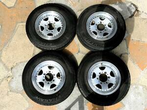 ☆ハイエース☆200系☆取り外し品☆15インチ☆6.5J☆PCD139.7☆+28☆ハブ径105mm☆6穴☆195/80R15☆2019年製造品☆4本セット☆引取大歓迎☆