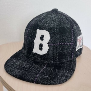 【新品タグ付】HarrisTweed x BASE CONTROL スナップバック キャップ ハリスツイード