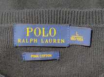 POLO RALPH LAUREN ピマコットン Vネック セーター Lサイズ ポロ ラルフローレン ライトニット_画像3