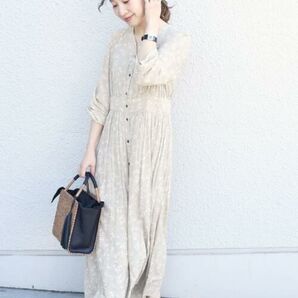 【SHIPS for women】フラワープリントVネックワンピース