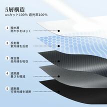 【uvカット】日傘 折りたたみ傘 メンズ レディース 完全遮光 軽量 晴雨兼用 白 紫外線対策 撥水 男女兼用 裏面黒 ワンタッチ傘_画像9