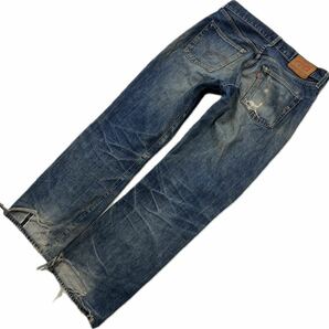 LEVIS ☆ 503B ☆ BIGE レプリカ デニムパンツ 渋い 無骨 ダメージ セルビッチ ジーンズ W32 アメカジ ストリート 古着 リーバイス■Ja7396の画像2