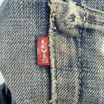 LEVIS ☆ 503B ☆ BIGE レプリカ デニムパンツ 渋い 無骨 ダメージ セルビッチ ジーンズ W32 アメカジ ストリート 古着 リーバイス■Ja7396_画像7