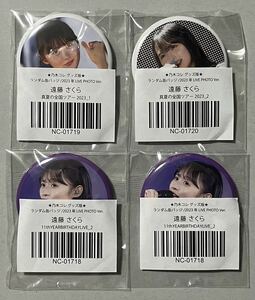 乃木坂46 遠藤さくら WEB SHOP限定 乃木コレ グッズ版 ランダム缶バッジ 2023年 LIVE PHOTO Ver. 3種 4個セット 11th 真夏の全国ツアー2023