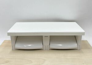 (A-233)TOTO トイレットペーパーホルダー2連 YH600FM◆W32×D12×H10.5cm◆トイレ用品 住宅設備◆モデルルーム中古品