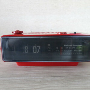 【現状渡し】National Panasonic「RC-6030」ラジオ付き パタパタ時計＊希少 レトロ 日本製 リーフ式 置時計 アナデジ アンティークの画像2