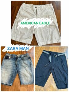 ZARA MAN AMERICAN EAGLE OUTFITTERS まとめ売り ハーフパンツ