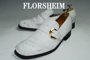 DSC6329◆驚愕2999円～完全売り切り！フローシャイム/Florsheim/26.5㎝/E/ロー/ホワイト/良品/世界が認める傑作！熟練の職人技巧！高級革靴