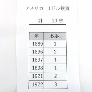 古いアメリカ 1ドル銀貨 コイン 計10枚 ※明細有り◆おたからや【x-A63881】同梱-3の画像2