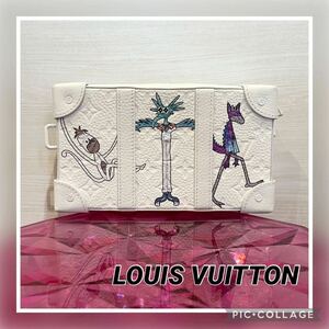 ●未使用品！●LOUIS VUITTON ソフトトランク ウォレット モノグラム アンプラント LVフレンズ 白 ミニバッグ ショルダー M80146 財布