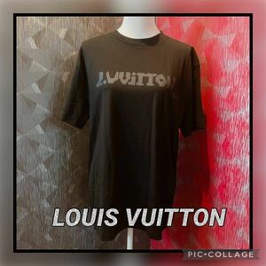 ●タグ付き！未使用品●LOUIS VUITTON 2054 テルモプリント M ロゴTシャツ ブラック 黒 ルイヴィトン ユニセックス レディース メンズ