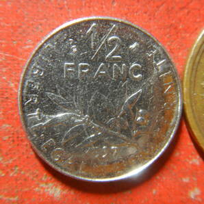 外国・フランス／1/2フラン・ニッケル貨（1997年） 240401の画像2