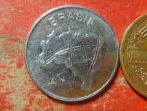 外国・ブラジル／１０クルゼイロ・ステンレススチール貨（1982年）　240404_画像1