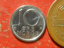 外国・ノルウェー／１０オーレ白銅貨（1987年）　240407_画像1