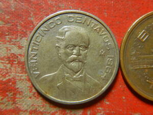 外国・メキシコ／２５センタボ白銅貨（1964年）　240409