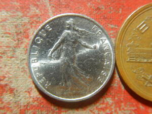 外国・フランス／1/2フラン・ニッケル貨（1973年）　240413