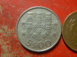 外国・ポルトガル／５エスクード白銅貨（1983年）　240414