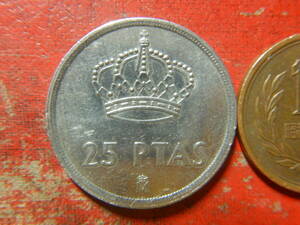 外国・スペイン／２５ペセタ白銅貨（1982年）　240414