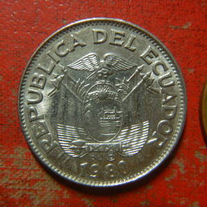 外国・エクアドル／１スクレ・ニッケル張りスチール貨（1980年） 240423の画像2