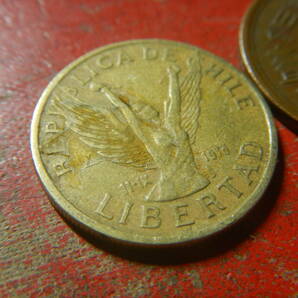 外国・チリ／１０ペソ・アルミニウム青銅貨（1981年） 240423の画像3