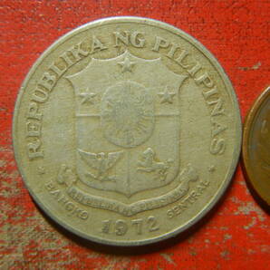 外国・フィリピン／１ピソ洋銀貨：ホセ・リサール（1972年） 240428の画像2