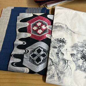 名古屋帯 まとめて 15品 リメイク 材料 ハンドメイド 生地 着付け練習 A104の画像2