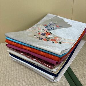 名古屋帯　まとめて　15品　リメイク 材料 ハンドメイド 生地　着付け練習　A144