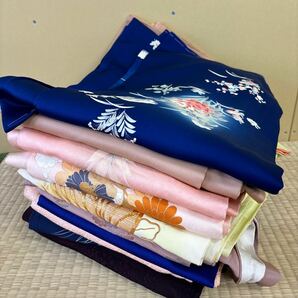 付下げ まとめて 10品 リメイク 材料 ハンドメイド 生地 着付け練習 A158の画像1