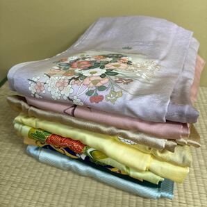 付下げ まとめて 10品 リメイク 材料 ハンドメイド 生地 着付け練習 A245の画像1